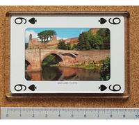 NORTHUMBRIAN Views Playing Card fridge magnet - BARNARD CASTLE River Tees Bridge