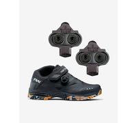Northwave Enduro Mid 2 MTB Shoes Black + Shimano Pedal SPD SM-SH51 Cleats - 39
