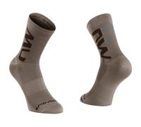 Northwave - Extreme Air Mid Sock - Cycling socks size 6,25-9,5, brown/grey