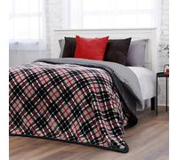 Northwest Ashford Home Cozy Ultimate Plush Throw Blanket, Balmoral Plaid Queen Size 90 x 90 inches