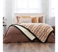 Northwest Ashford Home Cozy Ultimate Plush Throw Blanket, Chimayo Stripe Queen Size 90 x 90 inches