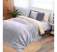 Northwest Ashford Home Cozy Warmwell Blanket Lunar Rock Grey Queen Size 90 x 90 inches