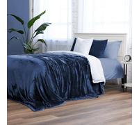 Northwest Ashford Home Oversized Family Throw Blanket, 108" x 120", Navy