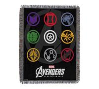 NORTHWEST Avengers Woven Tapestry Throw Blanket, 48" x 60", Symbols