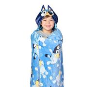Northwest Bluey Dance Away Hooded Throw Blanket, Soft Silk Touch Poncho Cape, Plush Blanket with Character Hood, Cozy and Lightweight, 40x50 inches