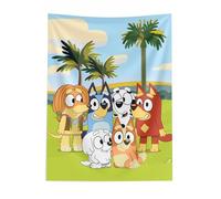 Northwest Bluey Puppy Buddies Woven Wall Hanging, Fabric Poster Wall Art, 40x57 inches