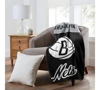 NORTHWEST Brooklyn Nets NBA Officially Licensed 46″×60″ Microfiber Throw Blanket - All Team Logos & Colors - Cozy Game Day Throw for Fans, Living Room, Couch & Dorm