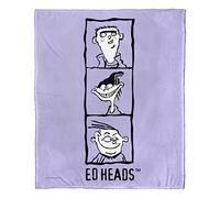 NORTHWEST Cartoon Network - Ed EDD n Eddy Silk Touch Throw Blanket, 50" x 60", Ed Heads
