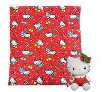 Northwest Character Hugger Pillow & Silk Touch Throw Blanket Set, 40" x 50", Hello Kitty Gifty Kitty