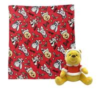 Northwest Character Hugger Pillow & Silk Touch Throw Blanket Set, 40" x 50", Winnie The Pooh Festive Friends