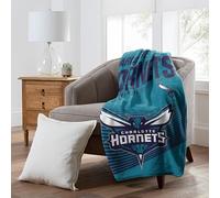 NORTHWEST Charlotte Hotnets NBA Officially Licensed 60″×80″ Raschel Blanket - All Team Logos & Colors - Extra-Large Game Day & Bedroom Throw for Fans & Decor