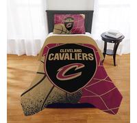 NORTHWEST Cleveland Cavaliers Officially Licensed NBA Comforter Set - Full/Queen & Twin/Twin XL - Soft Bedding with Team Logo & Pillow Shams - Basketball Fan Bedroom Set, Twin/Twin XL