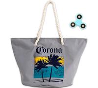 Northwest Corona Canvas Tote Bag Set - Accessories Bundle with Reusable Bag with Cord Handles for Grocery, Shopping, Gym, Travel, More | Eco-Friendly Corona Extra Beach Bag Set