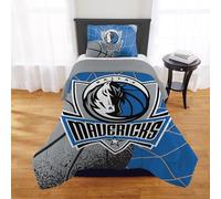 NORTHWEST Dallas Mavericks Officially Licensed NBA Comforter Set - Full/Queen & Twin/Twin XL - Soft Bedding with Team Logo & Pillow Shams - Basketball Fan Bedroom Set, Twin/Twin XL