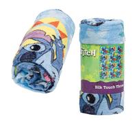 Northwest Disney Lilo & Stitch Silk Throw Blanket 40""X50"", Single, Blue, 91897