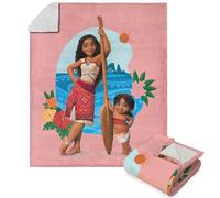 Northwest Disney Moana 2, Moana and Simea, Silk Touch Sherpa Throw Blanket, 50 x 60 Inches