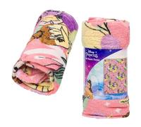 Northwest Disney Princess Kids' Bed Silk Throw Blanket 40"" x 50"", Single, Pink, 91875