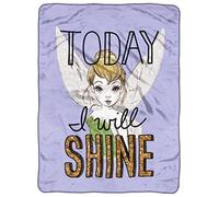 Northwest Disney Tinkerbell, Shine Today Micro Raschel Throw by The Company, 46" by 60"