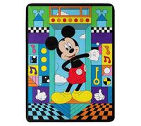 Northwest Disney's Mickey Mouse Micro Raschel Throw Blanket, 46" x 60", Funhouse Games