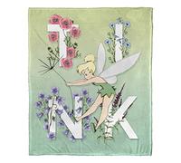 NORTHWEST Disney's Tinker Bell Silk Touch Throw Blanket, 50" x 60", Botanical Pixie