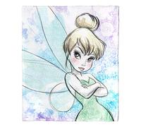 NORTHWEST Disney's Tinker Bell Silk Touch Throw Blanket, 50" x 60", Posie Poppin Pixie