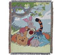 Northwest Disney's Winnie the Pooh, All My Friends Woven Tapestry Throw Blanket, 48" x 60", Multi Color