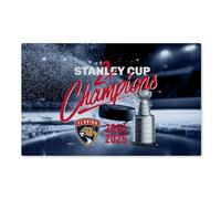 NORTHWEST Florida Panthers NHL Stanley Cup Champions Champion Washable Rug, 20 x 32 Inches, Low-Pile Non-Slip Floor Mat with Official Team Logo and Trophy Design