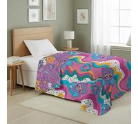 Northwest Furby Furby World Quilted Blanket, Comfy Throw, Adults Boys Girls, Soft Lightweight Bedding for Bed, or Couch, 60 x 80 inches