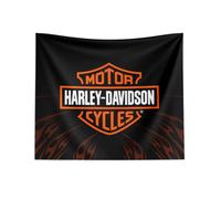 Northwest Harley-Davidson Grunge Flames Wall Hanging Tapestry, 34 x 40 in