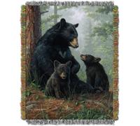Northwest Hautman Brothers Wildlife Art Woven Tapestry Throw Blanket, 48" x 60", Naptime