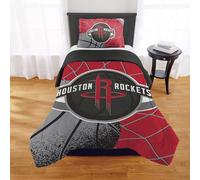 NORTHWEST Houston Rockets Officially Licensed NBA Comforter Set - Full/Queen & Twin/Twin XL - Soft Bedding with Team Logo & Pillow Shams - Basketball Fan Bedroom Set, Twin/Twin XL