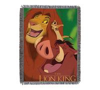 Northwest Lion King Woven Tapestry Throw Blanket, 48" x 60", Jungle Friends