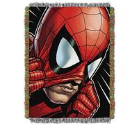 NORTHWEST Marvel's Spider-Man, Peter Parker Woven Tapestry Throw Blanket, 48" x 60", Multi Color