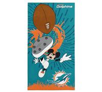 NORTHWEST Miami Dolphins NFL Mickey Mouse Kickoff Design 30 x 60 inch Beach Towel