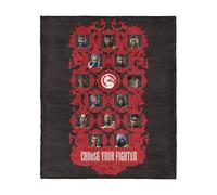 NORTHWEST Mortal Kombat Silk Touch Sherpa Throw Blanket - Choose Your Fighter, Ultra-Soft Fleece Front with Cozy Sherpa Back, 40 x 50 Inches