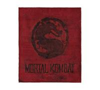 NORTHWEST Mortal Kombat Silk Touch Sherpa Throw Blanket - Logo Red, Ultra-Soft Fleece Front with Cozy Sherpa Back, 40 x 50 Inches