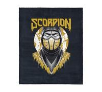 NORTHWEST Mortal Kombat Silk Touch Sherpa Throw Blanket - Scorpion, Ultra-Soft Fleece Front with Cozy Sherpa Back, 40 x 50 Inches