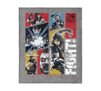 NORTHWEST Mortal Kombat Silk Touch Sherpa Throw Blanket - Test Your Might, Ultra-Soft Fleece Front with Cozy Sherpa Back, 40 x 50 Inches