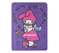 Northwest My Melody Micro Raschel Throw Blanket, 46" x 60", Lavender Petals