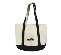 Northwest NASCAR Daytona International Speedway Logo Canvas Tote Bag with Colored Strap, 15x21 Inch