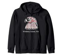 Northwest Native Eagle Whidbey Island Washington Zip Hoodie