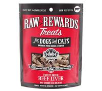 Northwest Naturals Raw Rewards Freeze-Dried Beef Liver Treats for Dogs and Cats - Bite-Sized Pieces - Healthy, 1 Ingredient, Human Grade Pet Food, All Natural, Proudly Made in USA, 3 Oz