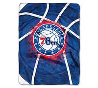 Northwest NBA Philadelphia 76ers Unisex-Adult Raschel Throw Blanket, 60" x 80", Shadow Play