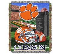 NORTHWEST NCAA Clemson Tigers Woven Tapestry Throw Blanket, 48" x 60", Home Field Advantage