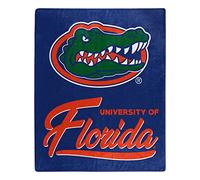 Northwest NCAA Florida Gators Unisex-Adult Raschel Throw Blanket, 50" x 60", Signature