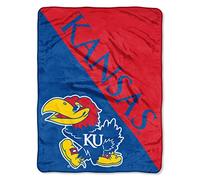 Northwest NCAA Kansas Jayhawks Unisex-Adult Micro Raschel Throw Blanket, 46" x 60", Halftone