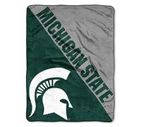 Northwest NCAA Michigan State Spartans Unisex-Adult Micro Raschel Throw Blanket, 46" x 60", Halftone