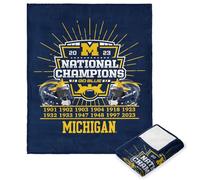 Northwest NCAA Michigan Wolverines 2023 FBC National Champions Silk Touch Throw Blanket, 50" x 60", Fissure
