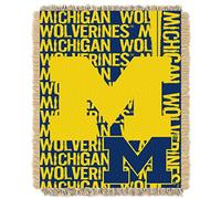 Northwest NCAA Michigan Wolverines 48 x 60-Inch Double Play Jacquard Triple Woven Throw
