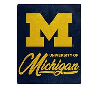 Northwest NCAA Michigan Wolverines Raschel Throw Blanket, 50" x 60", Signature